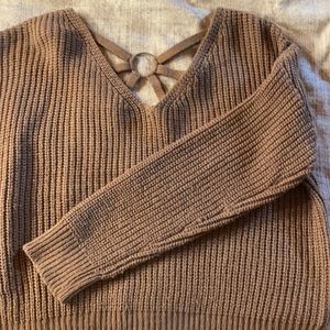 Brown cropped sweater